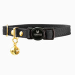 Black Breakaway Cotton Cat Collar by Pawsome Couture - Image 1