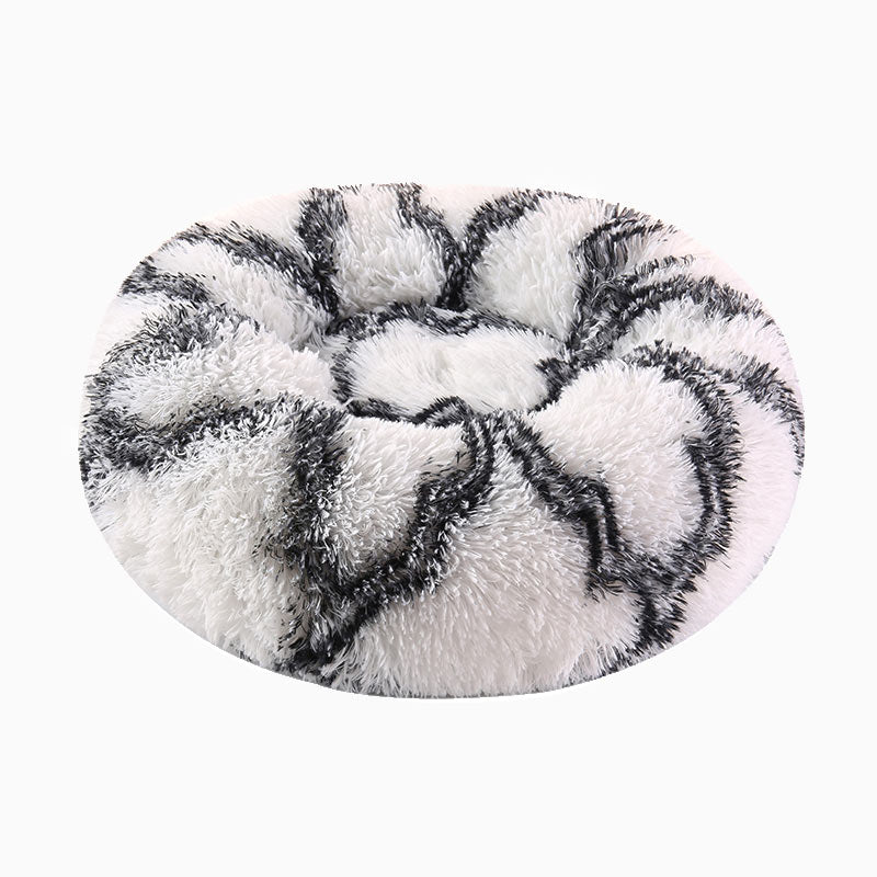 Black and White Calming Pet Bed