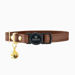 Brown Luxury Leather Cat Collar