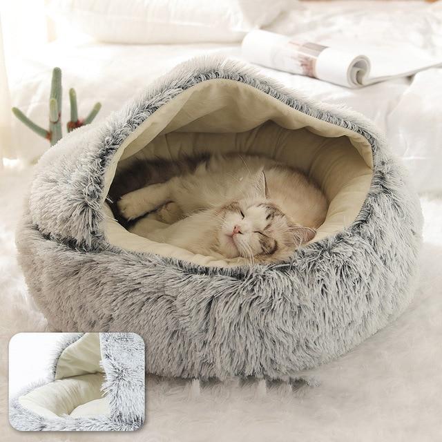 Arctic Gray Calming Nest Cat Bed