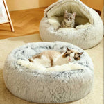 Cat Cave House Bed - Calming Pet Nest 
