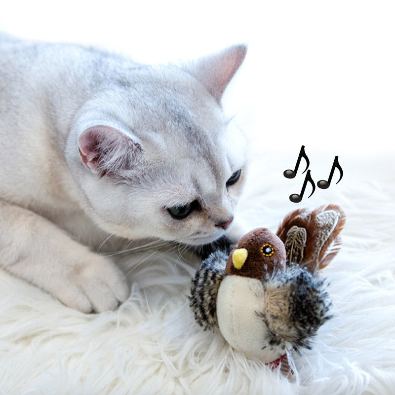 Chirping Bird Stimulation Toy - Interactive Cat Toys by Pawsome Couture