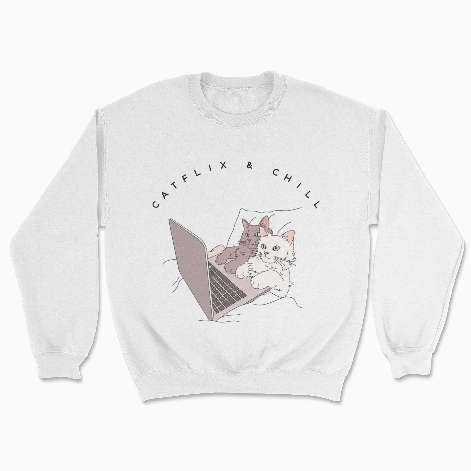 Catflix & Chill Sweatshirt - Pawsome Couture