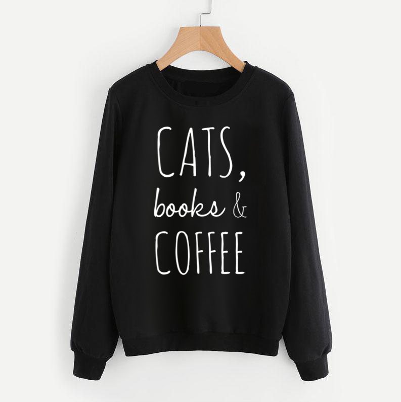 Cats, Books & Coffee Sweatshirt - Pawsome Couture