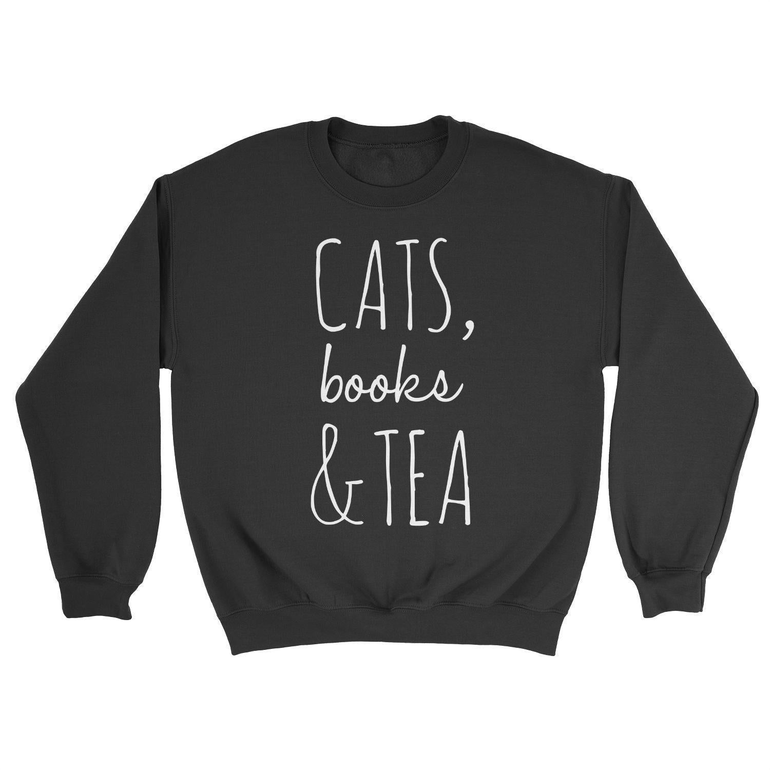 Cats, Books & Tea Sweatshirt - Pawsome Couture