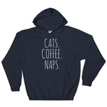 Cats, Coffee & Naps Hoodie - Pawsome Couture