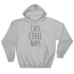 Cats, Coffee & Naps Hoodie - Pawsome Couture