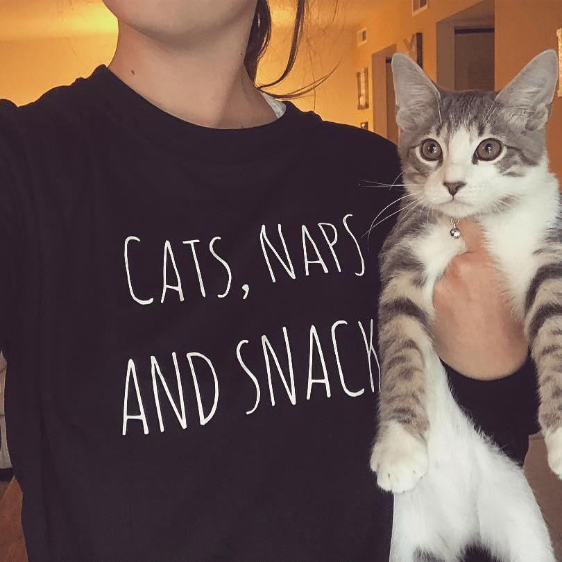 Cats, Naps & Snacks Sweatshirt - Pawsome Couture