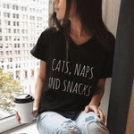 Cats, Naps & Snacks T-Shirt - Pawsome Couture