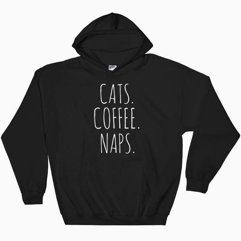 Cats, Coffee & Naps Hoodie - Pawsome Couture