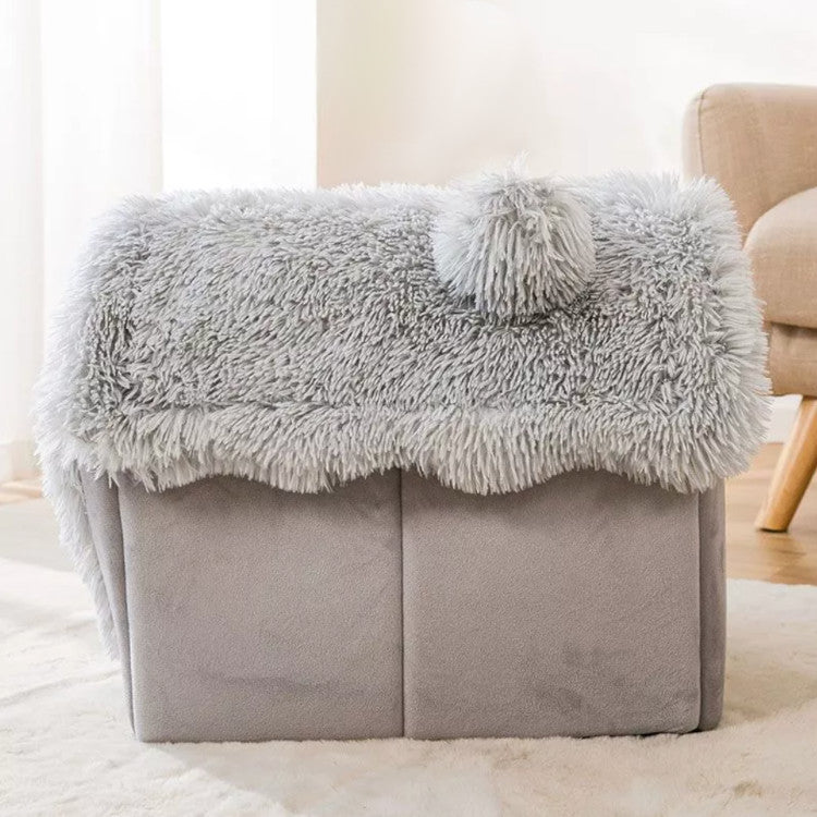 Fur Roof Cozy Pet House Bed by Pawsome Couture