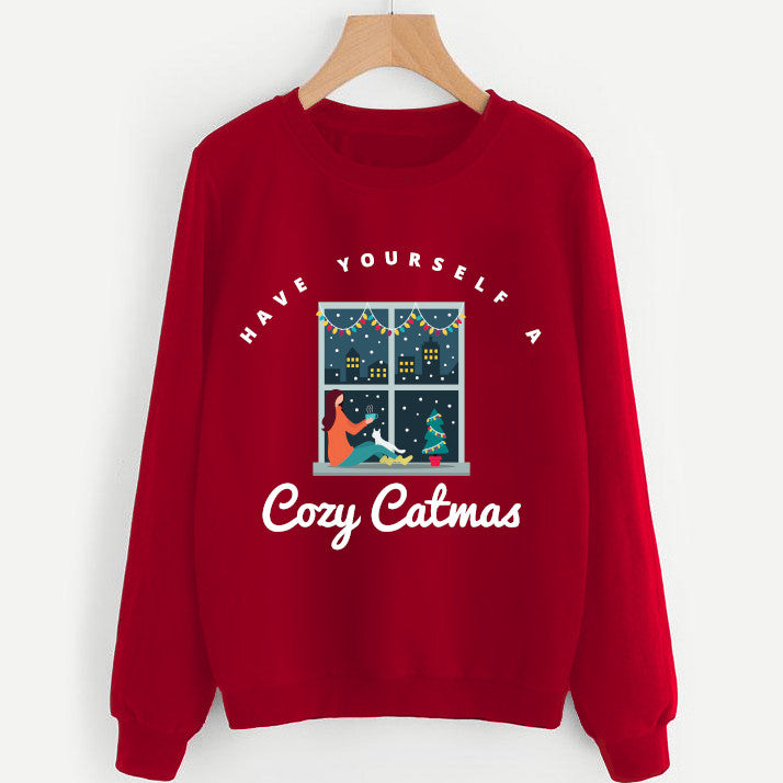 Cozy Christmas Cat Sweatshirt Pawsome Couture®
