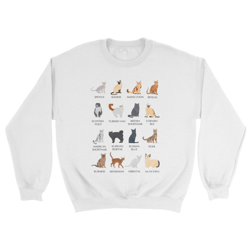 Cute Cat Breeds Sweatshirt - Pawsome Couture