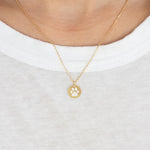 Paw Disc Necklace