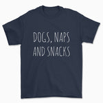 Dogs, Naps & Snacks T-Shirt - Pawsome Couture