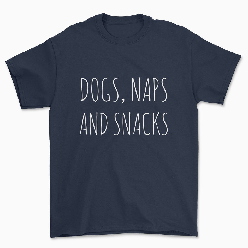 Dogs, Naps & Snacks T-Shirt - Pawsome Couture