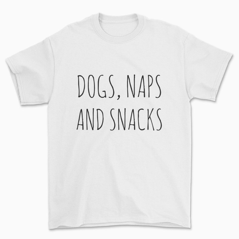 Dogs, Naps & Snacks T-Shirt - Pawsome Couture