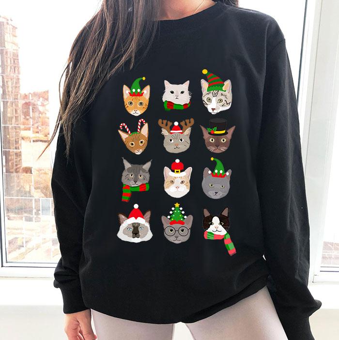 Festive Cats Xmas Sweatshirt - Pawsome Couture