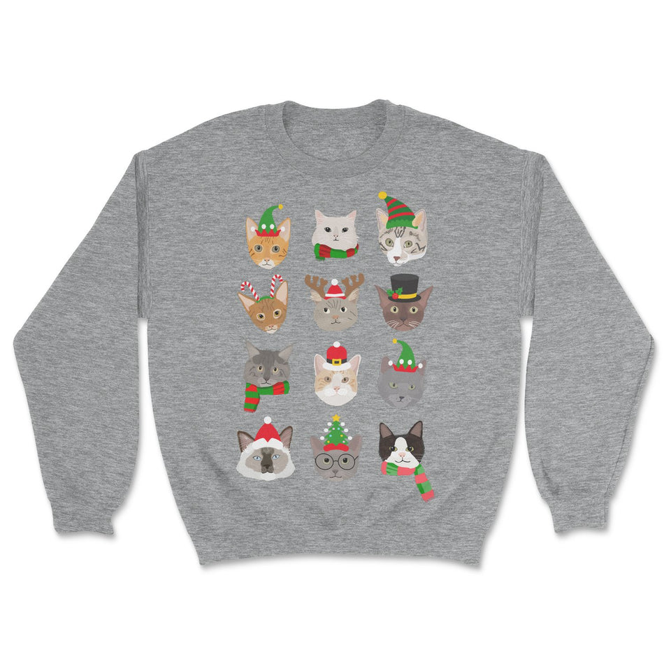 Festive Cats Xmas Sweatshirt - Pawsome Couture