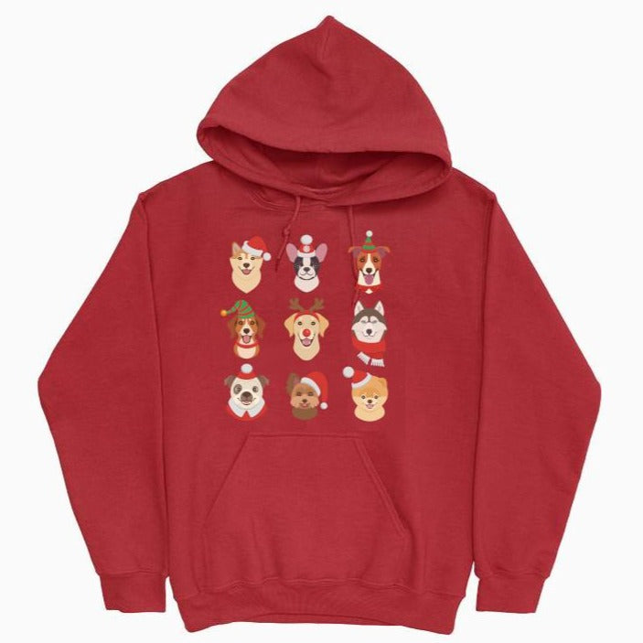 Festive Dogs Xmas Hoodie-Hoodie-Pawsome Couture®