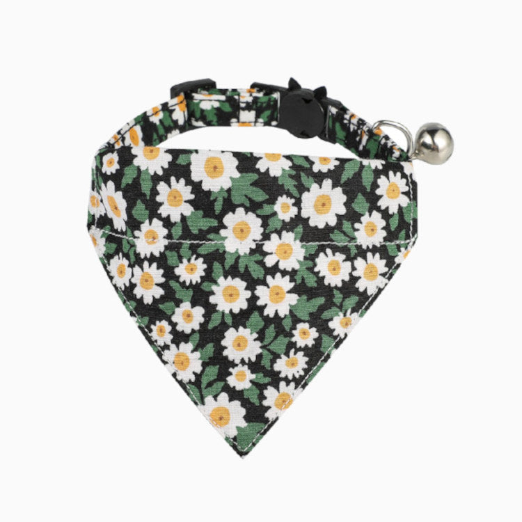 Floral Print Bandana Breakaway Collar
