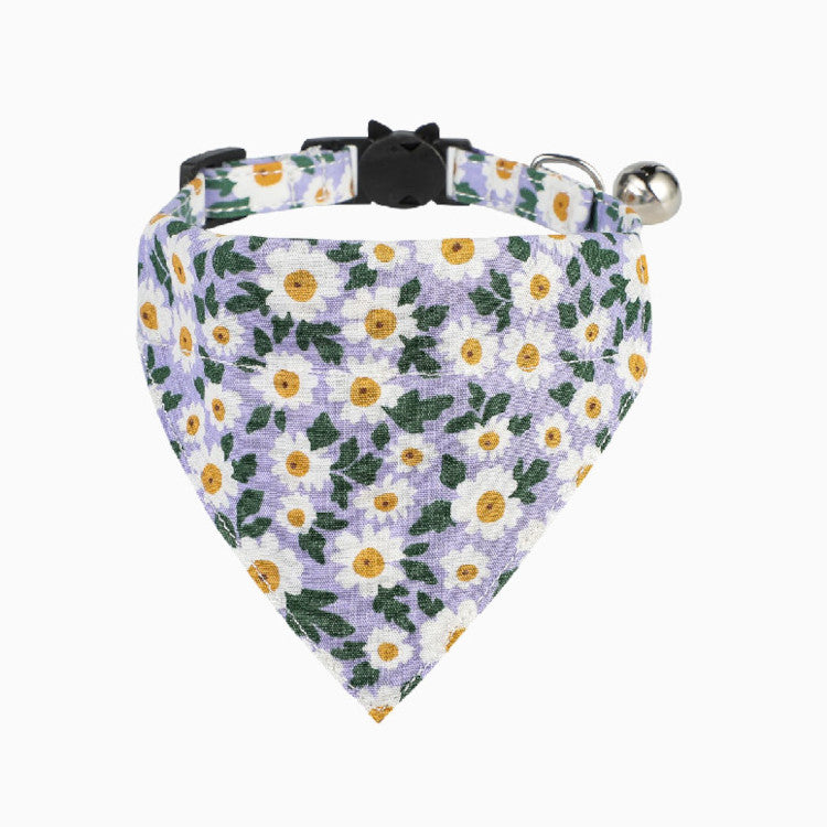 Floral Print Bandana Breakaway Collar