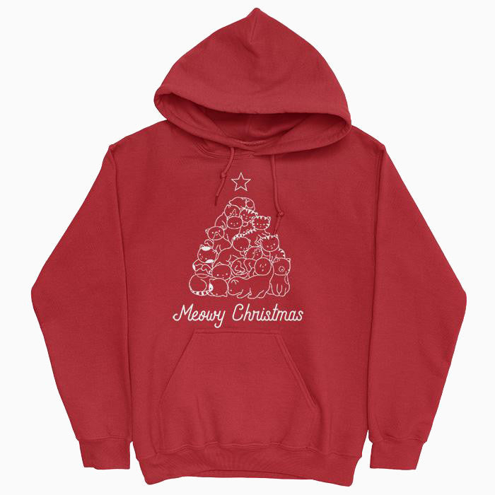 Meowy Xmas Tree Hoodie