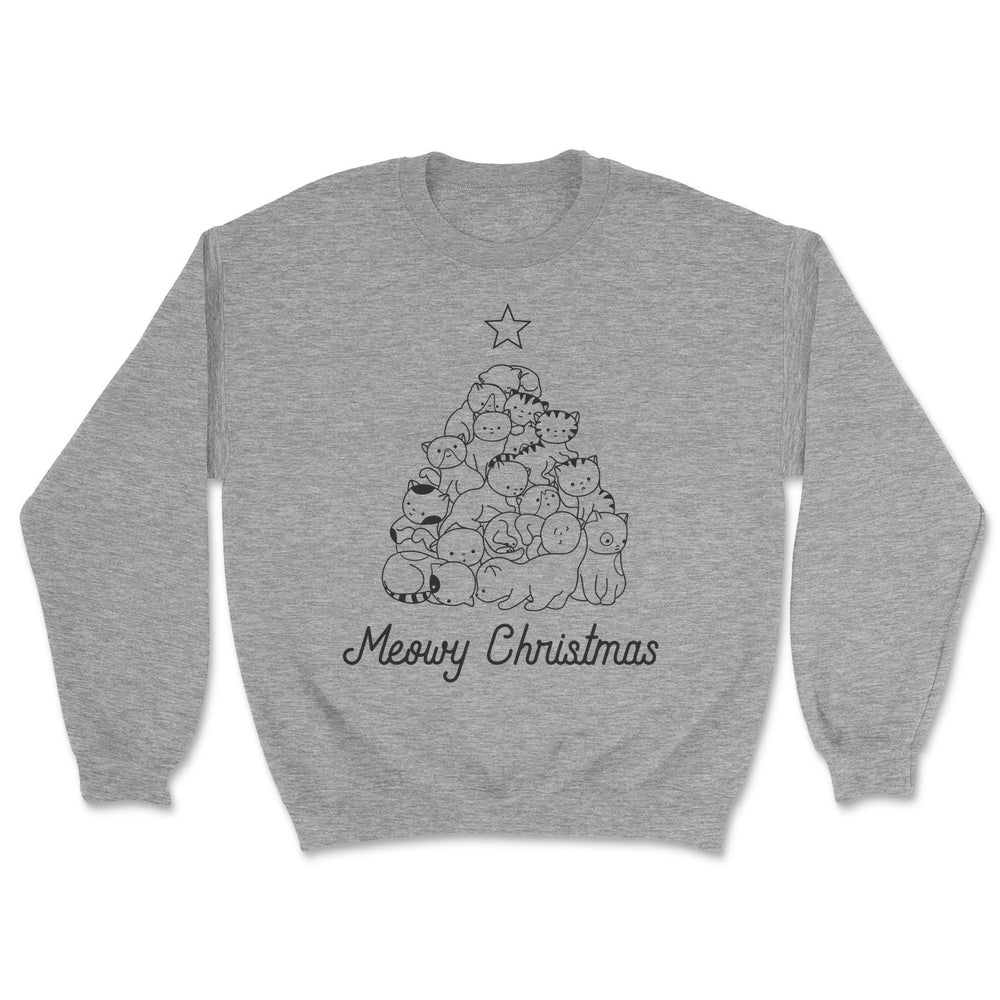 Meowy Xmas Tree Sweatshirt - Pawsome Couture