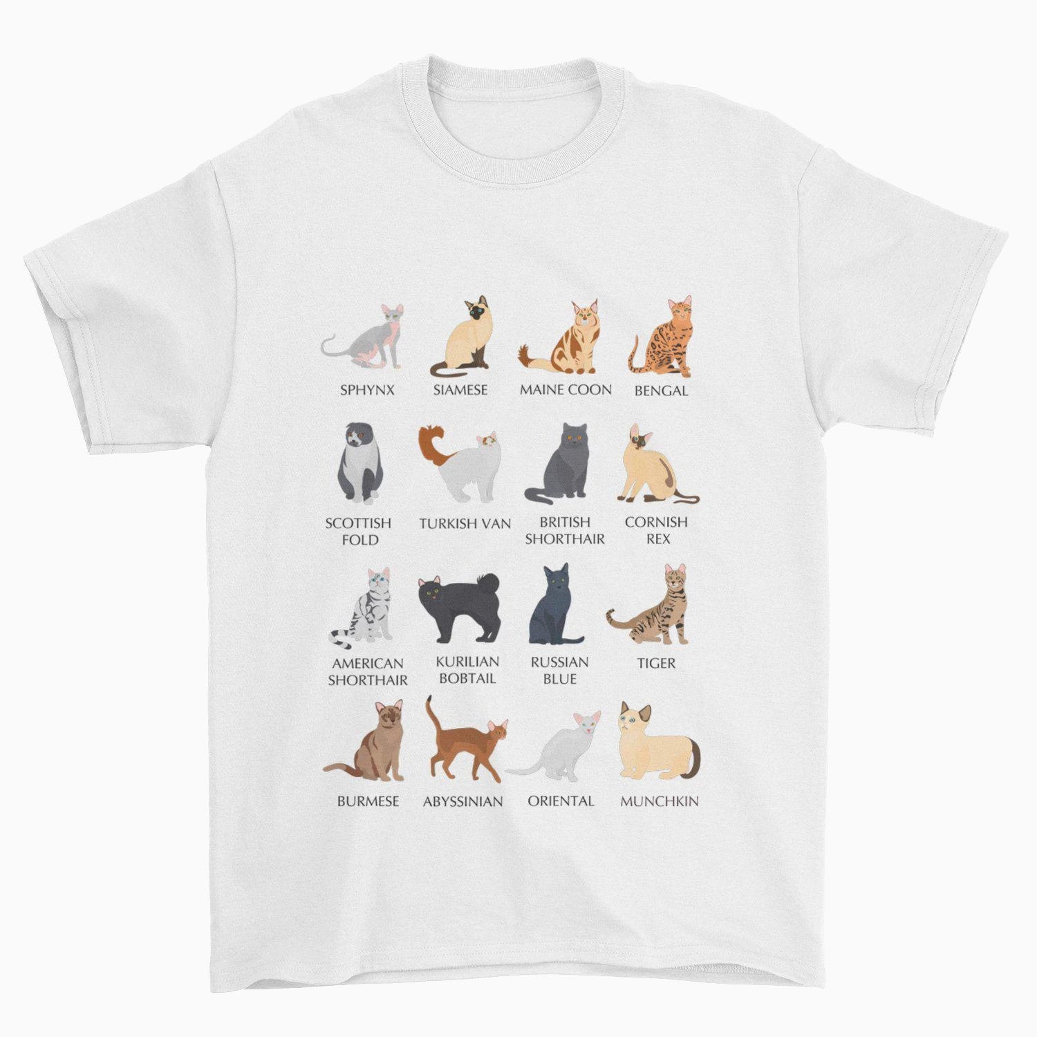 Cute Cat Breeds T-Shirt - Pawsome Couture
