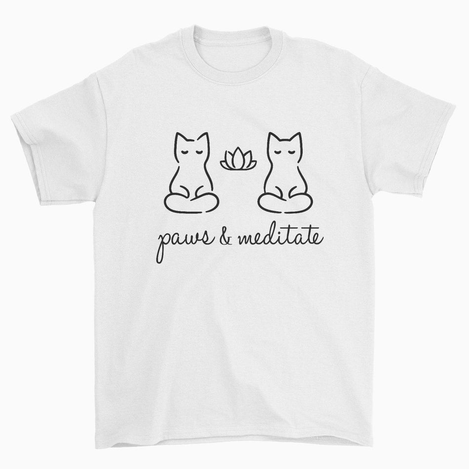 Paws & Meditate T-Shirt - Pawsome Couture