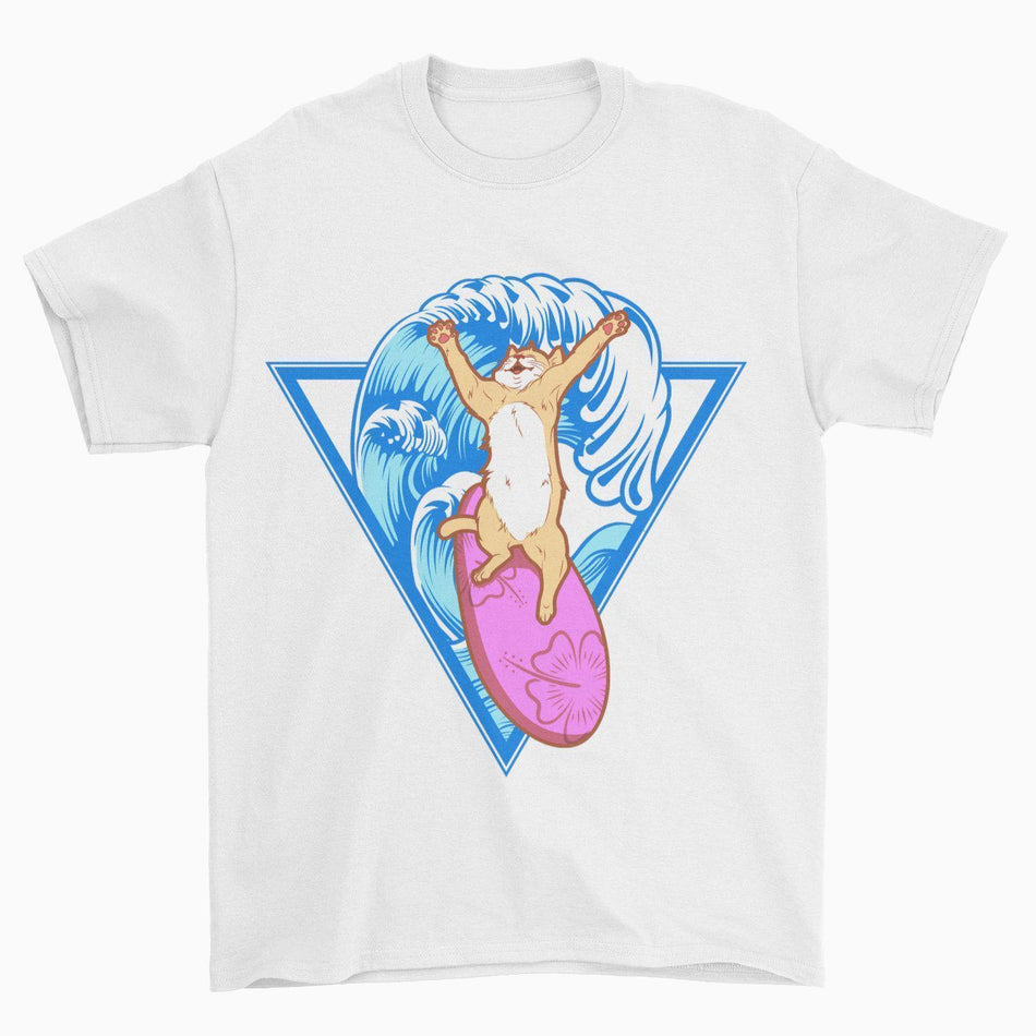 Surf's Up Kitty T-Shirt - Pawsome Couture