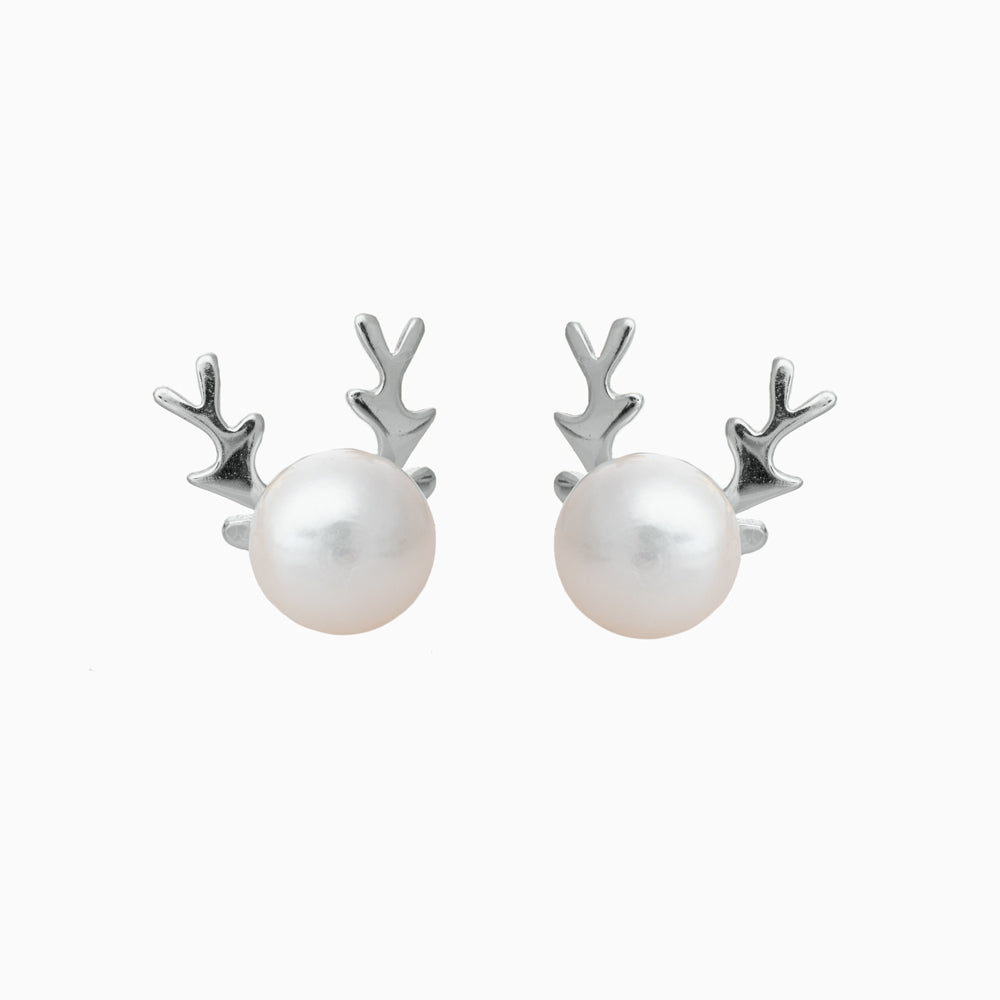 Reindeer Pearl Earrings-Earrings-Pawsome Couture®