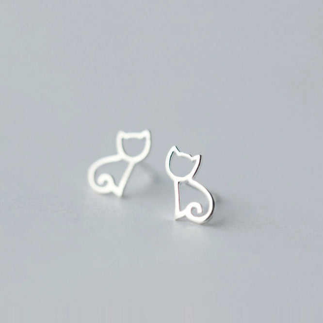 Toria Stud Cat Earrings