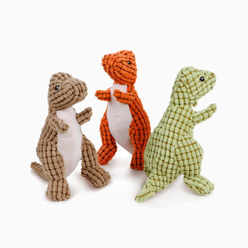 Plush Dino Dog Toy