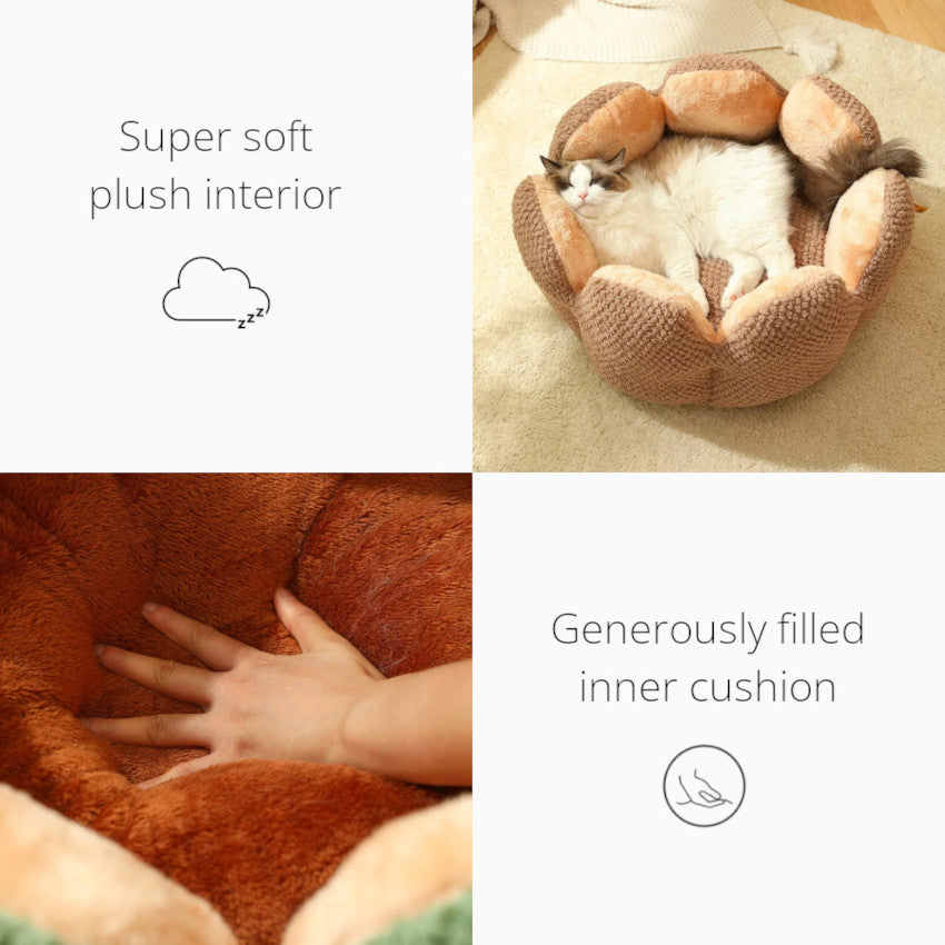 Plush Petal Pet Bed