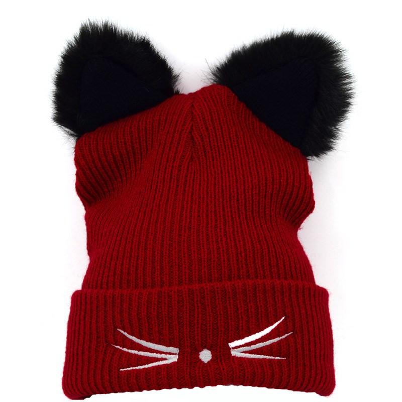 Pom Pom Cat Ear Beanie - Pawsome Couture