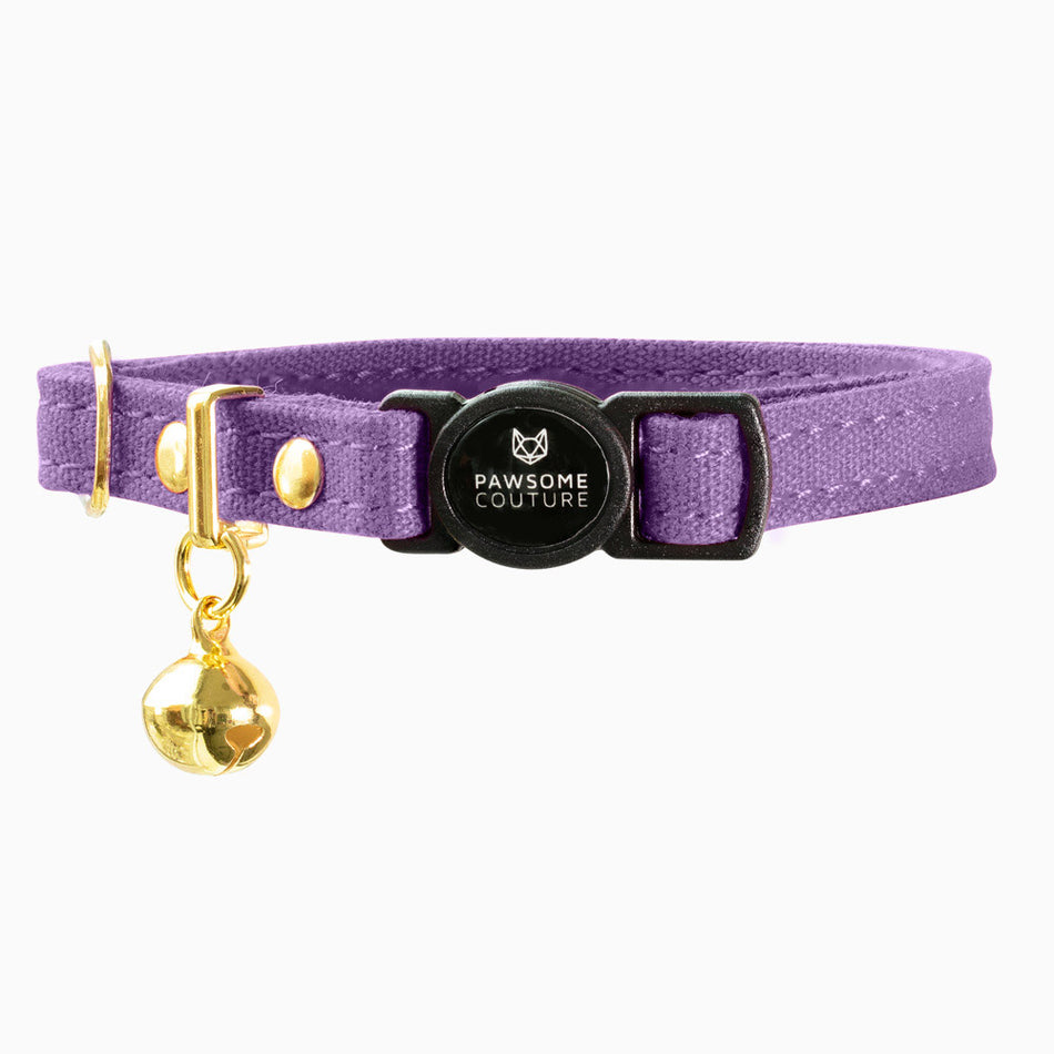 Purple Cotton Cat Collar