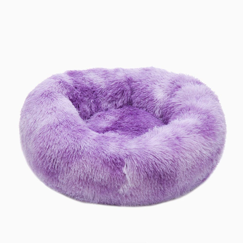 Purple Cream Calming Pet Bed