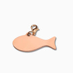 Cute Rose Gold Fish Collar Pet ID Tag - Pawsome Couture