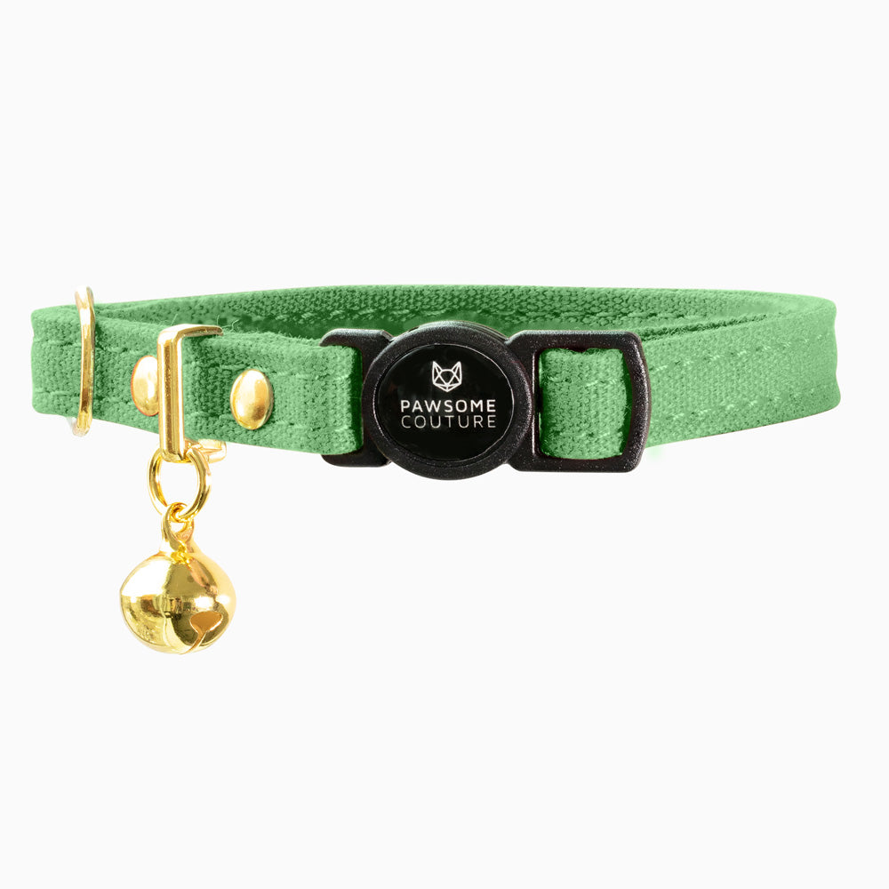 Shamrock Green Cotton Cat Collar