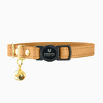 Tan Luxury Leather Cat Collar