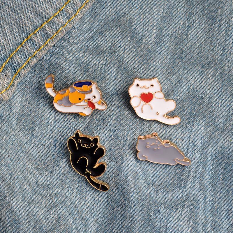 Tumbling Cat Pins (4 Piece set) - Pawsome Couture