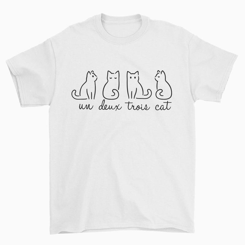 Un Deux Trois Cat T-Shirt - Pawsome Couture