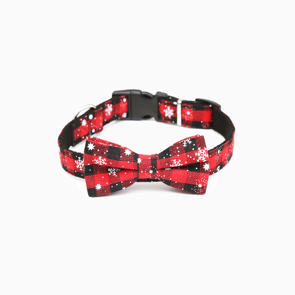 Festive Plaid Pet Collar-Pawsome Coutureﾂｮ